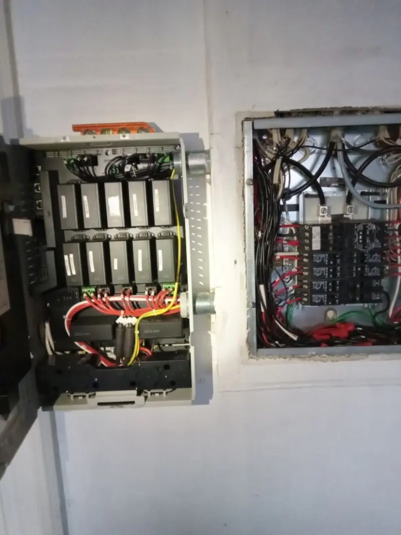 Electrical panel upgrade completed for Security Camera Wiring in East Caln